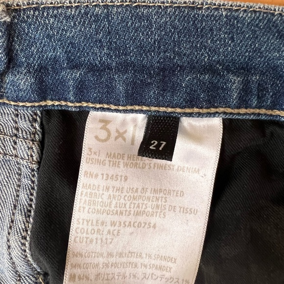 3x1 Frayed Hem Skinny Crop Stretch Jeans. - Picture 5 of 8